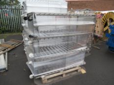 3 x stainless steel baking trolleys