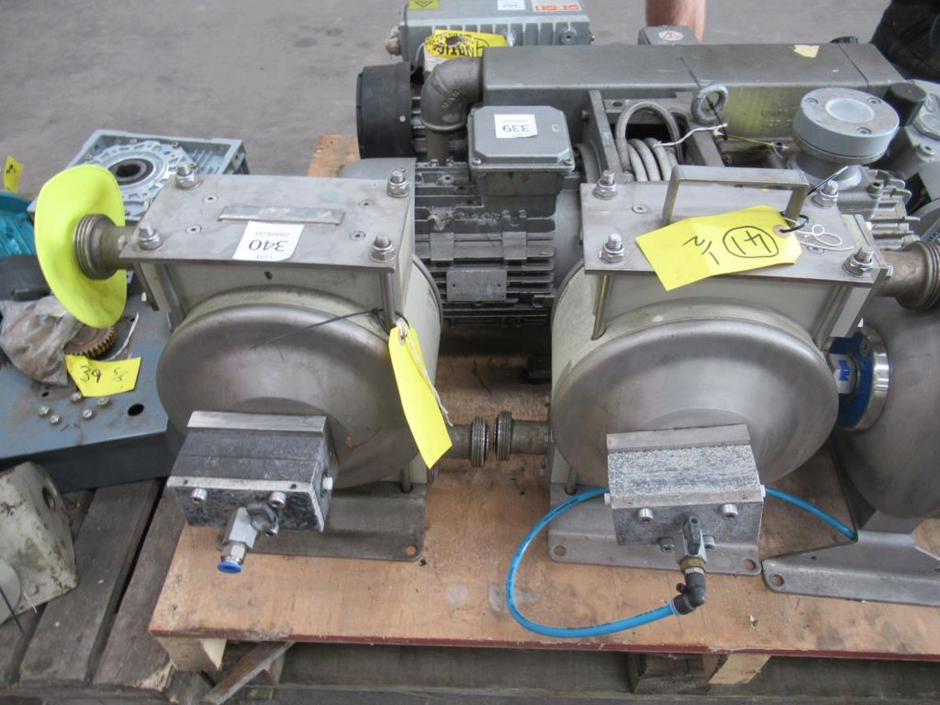 2 Large Stainless Steel Pneumatic Diaphragm Pumps