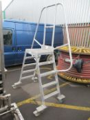 Double sided step ladders on wheels