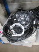 Box of assorted cables