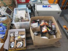 Pallet of assorted electrical components