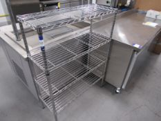 4 tier Chromed Wire Rack, 900mm x 350mm
