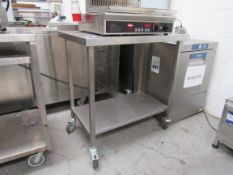 Stainless Steel Mobile Two Tier Bench, 850 x 600