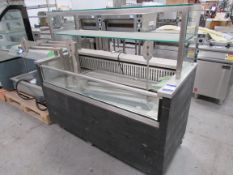 Mobile Stainless Steel Serving Counter with shelvi