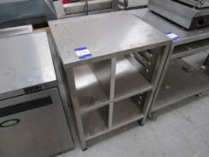 Stainless Steel 4-Section Shelving Unit, 650 x 550