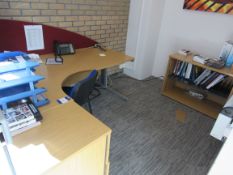 Light Oak Effect Office Suite including Desk, 3 Dr