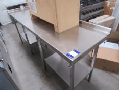 Stainless Steel Preparation Table, 2250 x 600mm