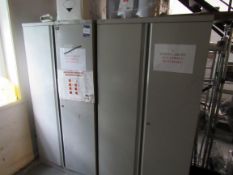 2 Bisley Steel Cupboards and Contents