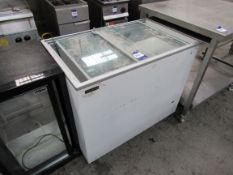 Mobile Tefcold Freezer with sliding glass top, 100