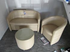 Leather Effect Twin Seat, Single Seat and Coffee T