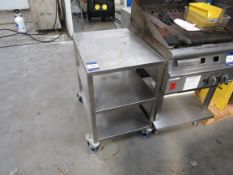 Mobile Stainless Steel 2-tier Bench, 690 x 520mm