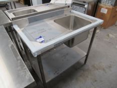 Stainless Steel Deep Well Sink Unit, 1000 x 600