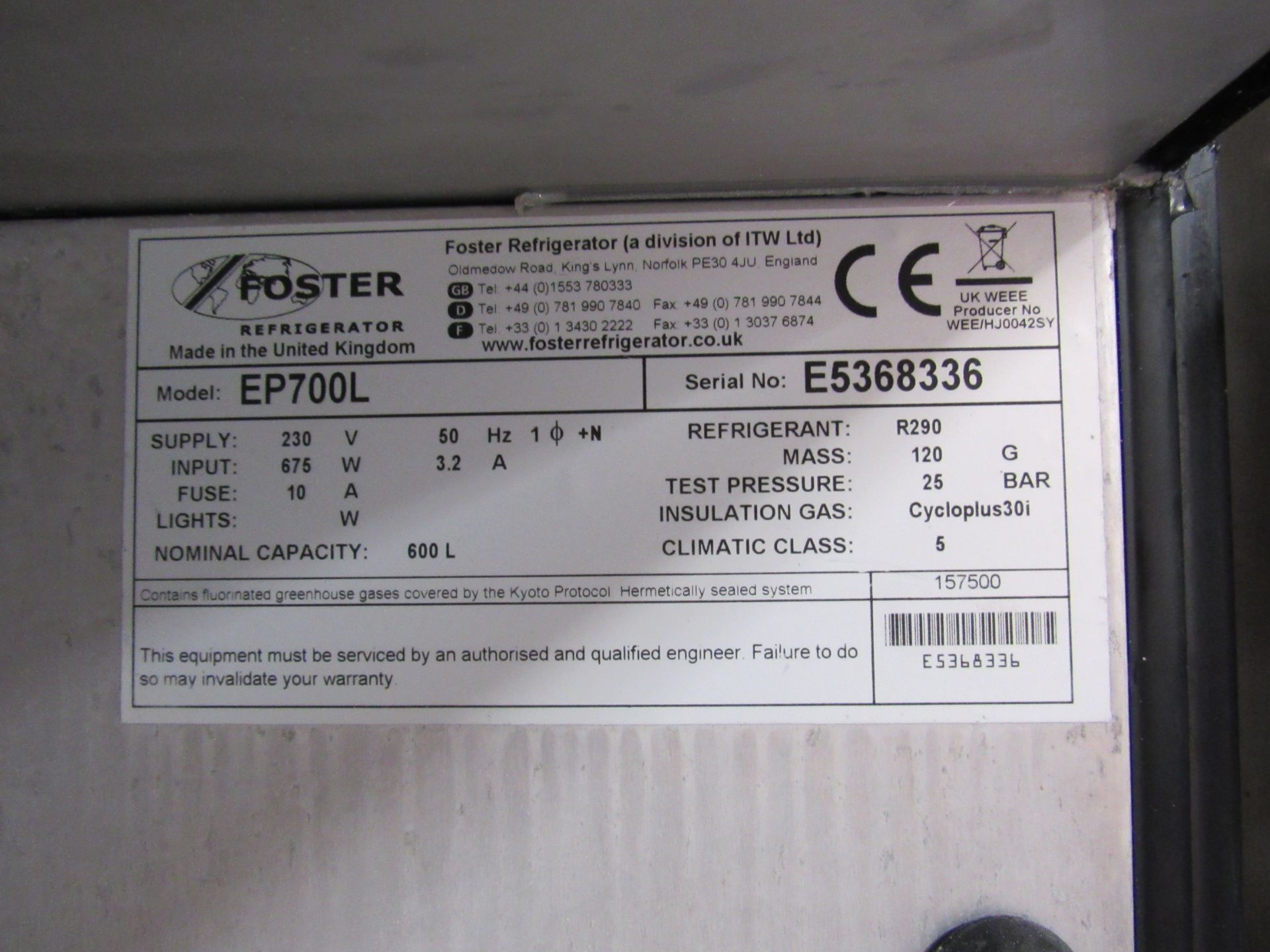 Foster Freezer Eco pro G2-EP700L Mobile - Image 2 of 2