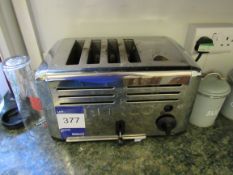 Burco 4 Slice Stainless Steel Toaster