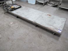 Fabricated Mobile Steerable Trolley Low Level Approx. 2400x750mm