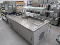 Mobile Stainless Steel Hot Food Serving Counter MI