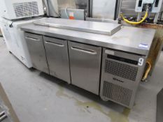 Gram 3-Door Counter Fridge with top access