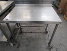 Mobile Stainless Steel Bench, 1000 x 700