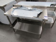 Stainless Steel two tier Bench, 1100 x 550