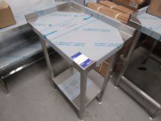 Stainless Steel Corner Preparation Table, 450 x 65