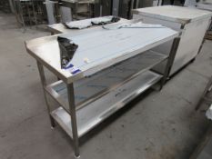 Stainless Steel three tier Bench, 1600 x 600