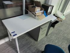 Ikea LINNMON Table with Chair and 2 Under desk Ped