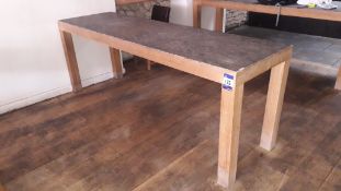 Oak Framed Granite Topped Bar Table, 2,400x700mm –