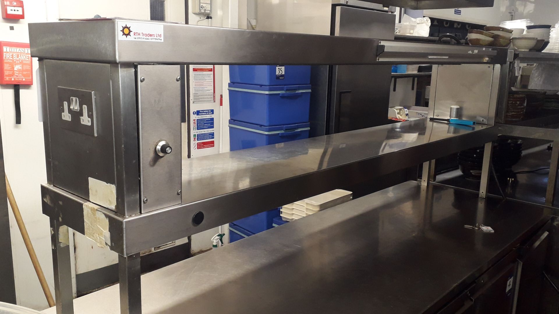 Stainless Steel Two Tier Counter Heated Gantry 2,000mm – Located 85 Scoresby Street, London, SE1 - Image 2 of 3