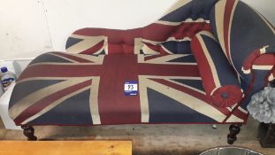 Half Size Chaise Longue, Union Jack Upholstery – L