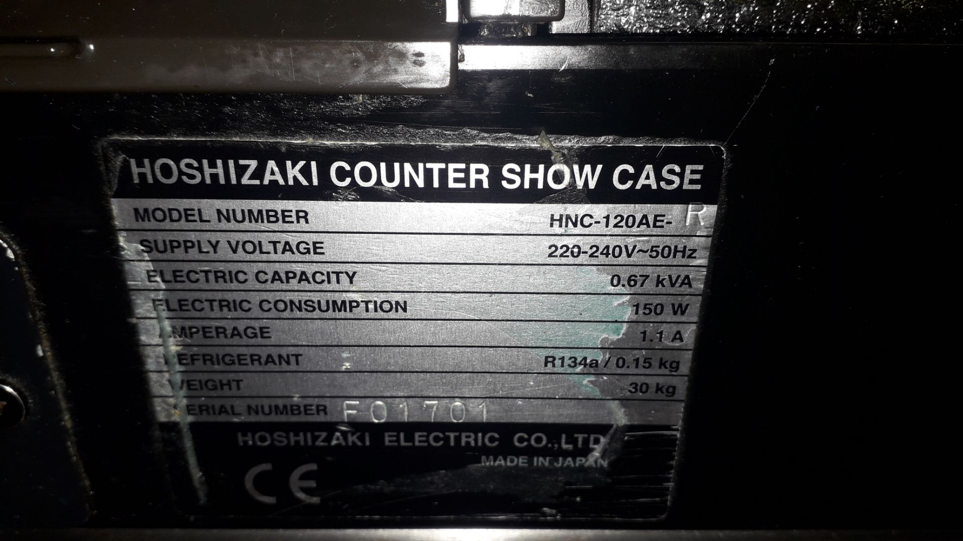 Hoshizaki HNC-120AE Counter Showcase with Stainles - Image 3 of 4