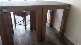 Two Oak Framed Granite Topped Bar Tables, 700mm – Located Vivo, 57-58 Upper Street, London, N1 0NY