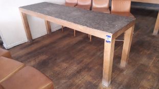 Oak Framed Granite Topped Bar Table, 2,400x700mm –