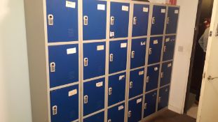 Six Blue/Grey Steel Four Door Combination Lock Lockers – Located 85 Scoresby Street, London, SE1