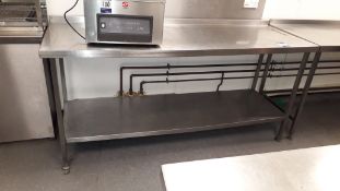 Stainless Steel Food Prep Table 2,000mm – Located Vivo, 57-58 Upper Street, London, N1 0NY