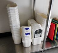 Quantity of White Plastic Containers