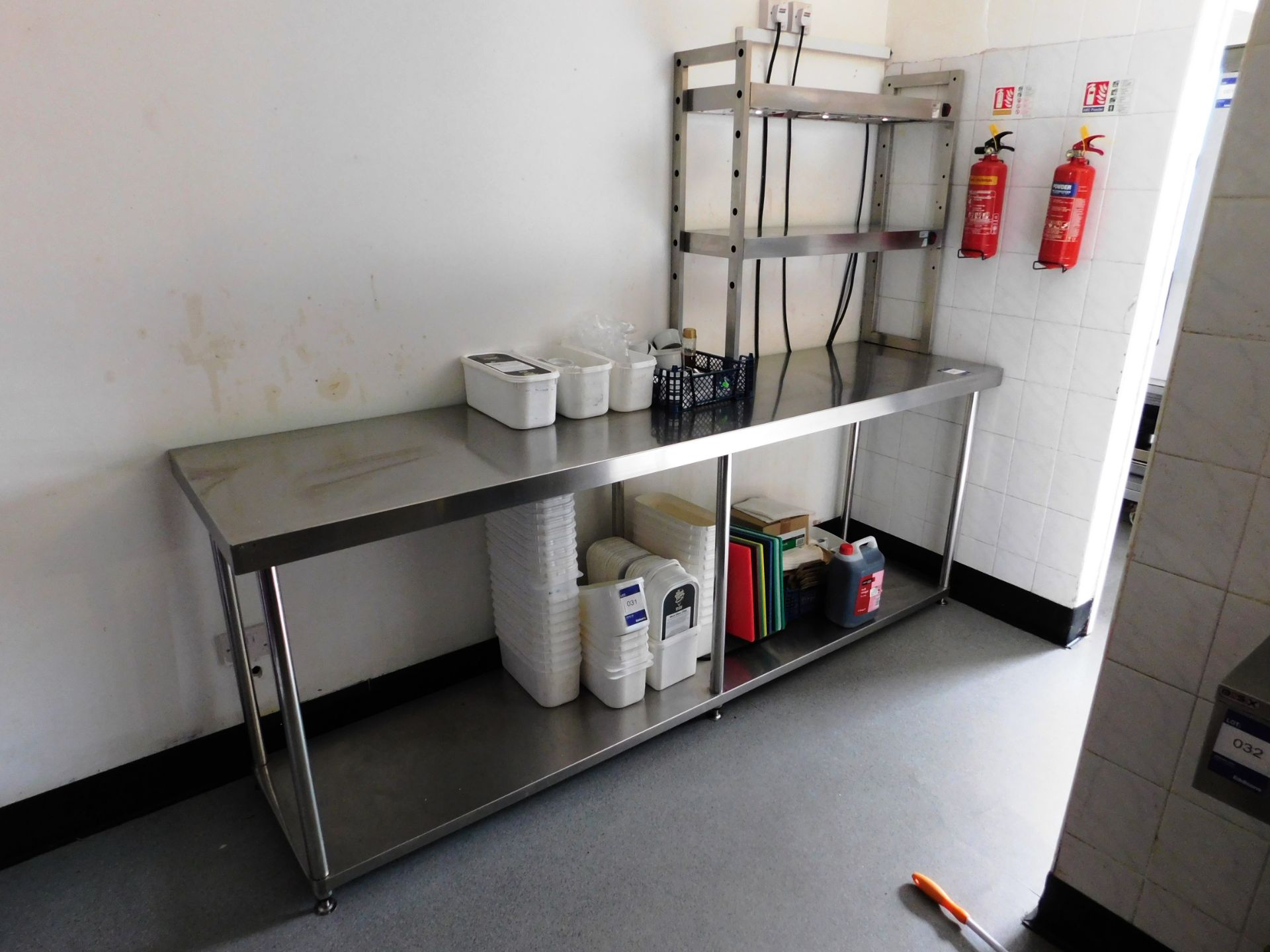 Stainless Steel 2 Tier Bench with 2 Tier Warming Section (2400x600) - Image 2 of 2