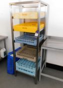 Stainless Steel 5 Tier Dishwasher Tray Shelving Unit