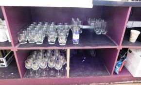 Quantity of Glasses/Crockery/Tea Bags/Cutlery to Bar