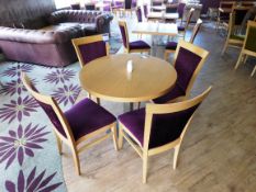 24 x Purple Cushioned Timber Chairs