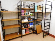 Metal Shelving Unit with Timber Shelves (Each Shelf 970x550)