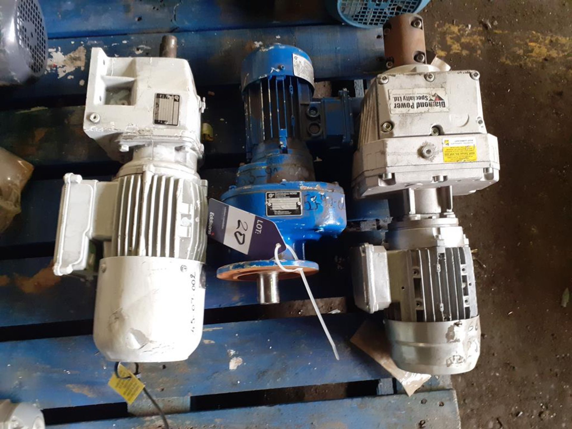 3 x Gear Motors with Nord and Diamond Power Gearboxes