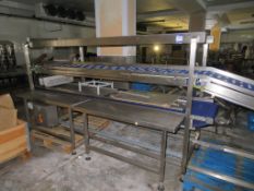 Two-Tier Stainless Steel Conveyor with Packing Tab