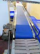 Belt conveyor on stainless steel stand 2.6mm long