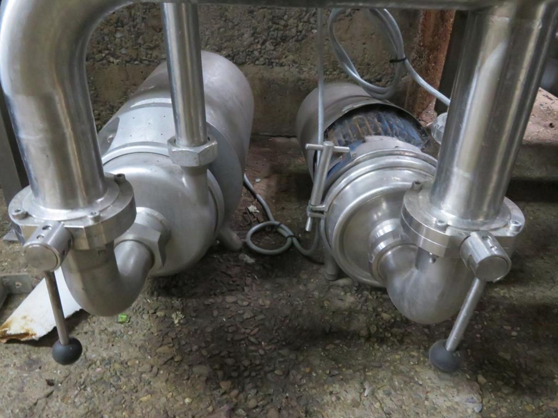 4 x pumps, 1000 litre process tank, valves and pip - Image 4 of 11