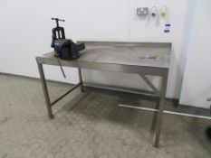 Stainless Steel Table with 2 x Vices