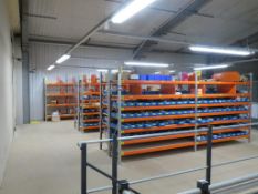 18 x Bays of28 uprights (approx dims: 2150m x 600), 196 cross beams (approx: 2110mm) with QTY of MDF