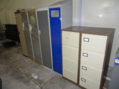 Qty of Lockers, Filing Cabinets and a Two Door Cab
