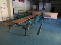 8 x four seat canteen tables