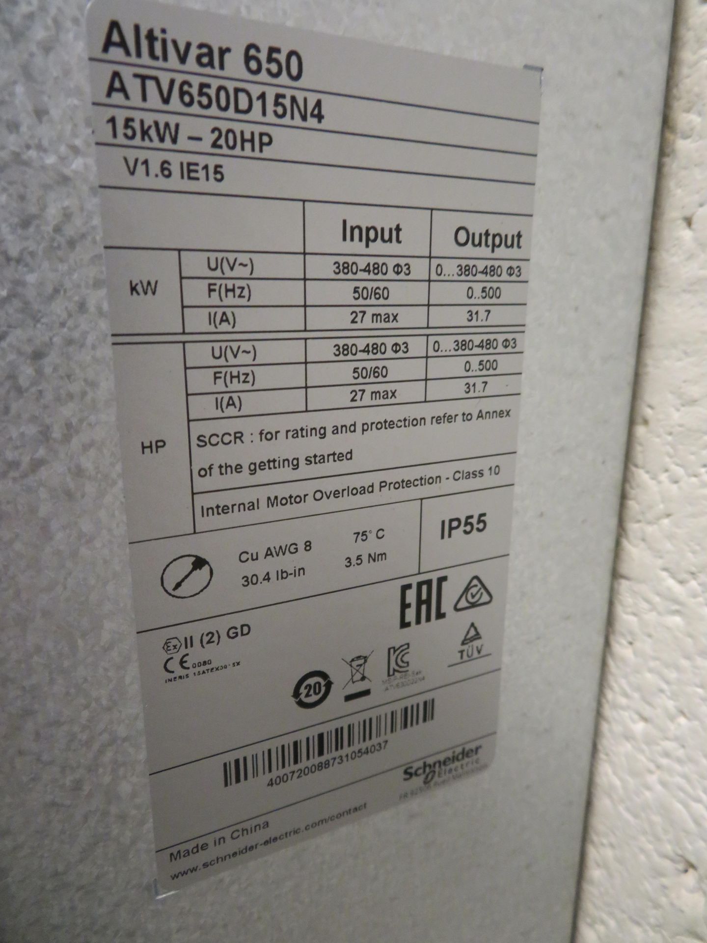 2 x Schneider electrical Altivar 650 inverters. Mo - Image 2 of 3