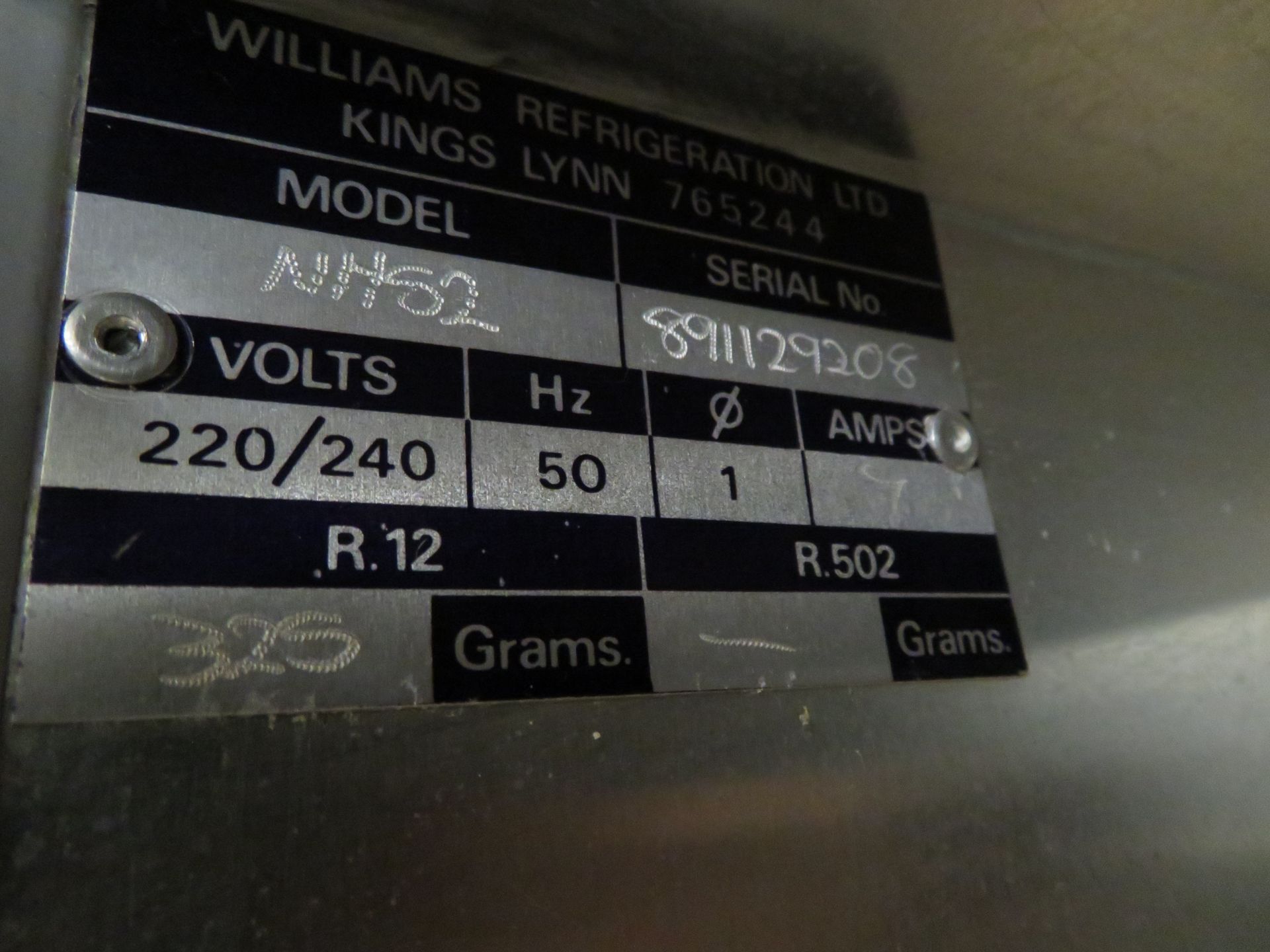 Williams Double door product fridge. 1.7 x 0.7 x 2 - Image 3 of 3